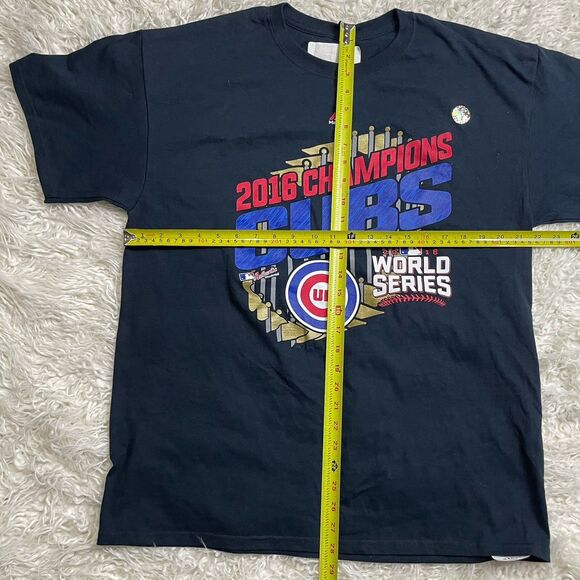Chicago Cubs Shirt Mens Size L Large Black 2016 World Series Champion - Picture 2 of 3